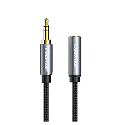 Аудио удлинитель CABLETIME AUX mini Jack 3.5 mm M/F 3 pin 0.3 м Сable black (CF11D)