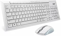 Комплект (клавиатура+мышка) Rapoo Wireless (8200p) White
