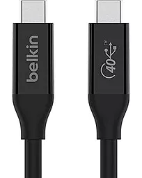 USB 4 PD/HD Кабель Belkin 100w 5a 40gbps 0.8м USB Type-C- Type-C cable black (INZ001BT0.8MBK)