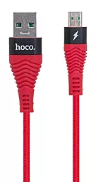 Кабель USB Hoco U38 Flash OPPO micro USB Cable Red/Black