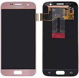 Дисплей Samsung Galaxy S7 G930 з тачскріном, оригінал, Pink Gold