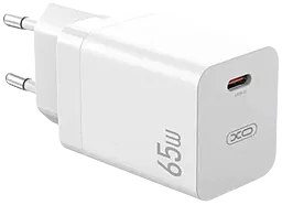 Сетевое зарядное устройство XO CE10 65w USB-C PD/QC + USB-C to lightning cable white - миниатюра 4
