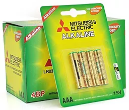 Батарейки Mitsubishi AAA / LR03 Alkaline BLISTER CARD 4шт 1.5 V