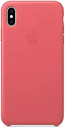 Чехол Apple Leather Case for iPhone XS Max Peony Pink