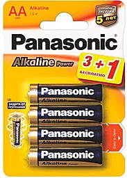 Батарейки Panasonic Alkaline Power AA/LR06 BL 3+1шт (LR6APB/4BP) 1.5 V