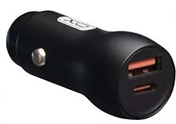 Автомобильное зарядное устройство с быстрой зарядкой XO CC20 USB Type-C Port QC3.0 36W Black - миниатюра 3