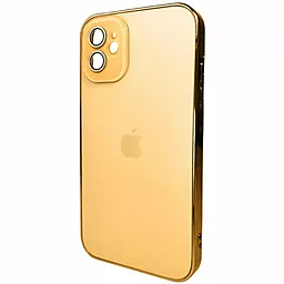 Чехол AG Glass Sapphire Frame MagSafe Logo for Apple iPhone 11 Gold