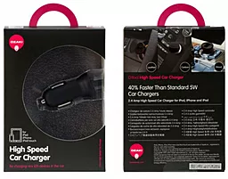 Автомобильное зарядное устройство Ozaki O!tool High Speed Car Charger (USB 2.4Amp) Leather (OT280LBK) - миниатюра 3
