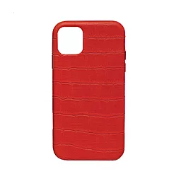 Чехол Apple Leather Case Full Crocodile for iPhone 12 Pro Max Red