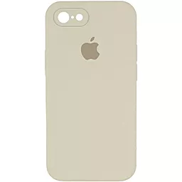 Чехол Silicone Case Full Camera Square для Apple iPhone 7, iPhone 8, iPhone SE 2020 Antigue White