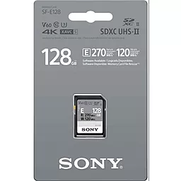 Карта памяти Sony SDXC 128GB Entry Class 10 UHS-II U3 V60 (SFE128.AE) - миниатюра 2