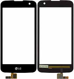 Сенсор (тачскрін) LG K4 2016 (без отвору під датчик, K120E, K121, K130E) (original) Black