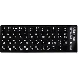 Наклейка на клавиатуру EasyLife рус / укр / анг непрозрачная черная
