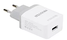 Мережевий зарядний пристрій з швидкою зарядкою Maxxter QC3.0 25w USB-A home charger white