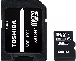 Карта памяти Toshiba microSDHC 32GB M102 Class 4 + SD-адаптер (THN-M102K0320M2)