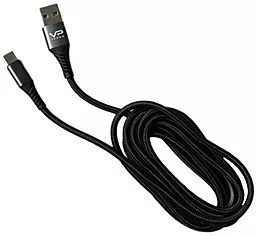 Кабель USB Veron NC09 Nylon 12w 3a 2m USB Type-C cable black - миниатюра 2