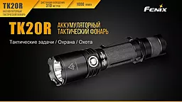 Тактический набор Fenix (фонарь TK20R + тактическая кнопка + крепление на оружие + красный фильтр + аккумулятор и з/у) - миниатюра 4