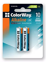 Батарейки ColorWay Alkaline Power AA 2шт CW-BALR06-2BL 1.5 V