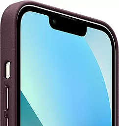 Чехол Apple Leather Case with MagSafe for iPhone 13 Dark Cherry - миниатюра 5