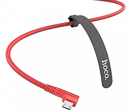 Кабель USB Hoco U83 Puissant Silicone micro USB Cable Red - миниатюра 3