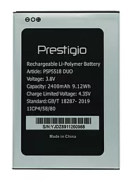 Аккумулятор Prestigio MultiPhone 5518 Muze X5 LTE / PSP5518 Duo (2400 mAh) 12 мес. гарантии