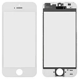 Корпусное стекло дисплея Apple iPhone 5 with frame White