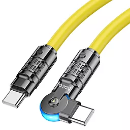 Кабель USB PD Hoco U118 Triumph 60w 3a 1.2m USB Type-C - Type-C cable yellow - миниатюра 3