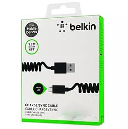 Кабель USB Belkin кабель витой micro USB 1.2м Black - миниатюра 2