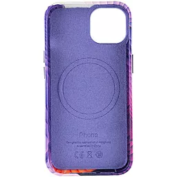 Кожаный чехол Colour Splash with MagSafe для Apple iPhone 14 (6.1") Purple / Pink - миниатюра 2