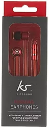 Наушники KS Ribbons earphones Red - миниатюра 4