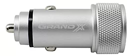 Автомобильное зарядное устройство Grand-X 15.5w QC3.0 2xUSB-A ports car charger grey (CH-07LG) - миниатюра 2