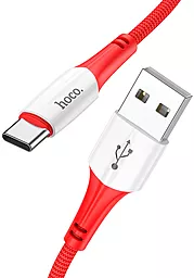 Кабель USB Hoco X70 Ferry USB 3A Type-C Cable Red - миниатюра 2