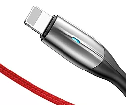 Кабель USB Baseus Horizontal LED Indicator 1.5A 2M Lightning Cable Red (CALSP-C09) - миниатюра 2