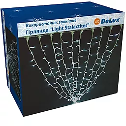Гирлянда DeLux Stalactites 120 LED 0.8x1.5m (10080820) белый - миниатюра 2