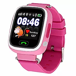 Смарт-часы Smart Baby Q100 (Q90) GPS-Tracking, Wifi Watch (Pink) - миниатюра 4