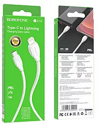 Кабель USB PD Borofone BX19 Double-speed 20W 3A USB Type-C - Lightning Cable White - миниатюра 3