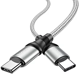 USB PD Кабель Hoco X50 Exquisito 20V 5A 2M USB Type-C - Type-C Cable Gray - мініатюра 4