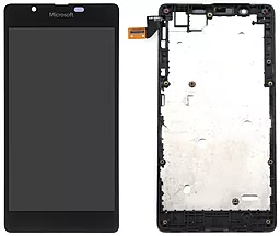 Дисплей Microsoft Lumia 540 (RM-1140, RM-1141) с тачскрином и рамкой, оригинал, Black
