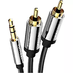 Аудио кабель Vention AUX mimi Jack 3.5 mm - 2xRCA M/M cable 10 м Black black (BCFBL) - миниатюра 4