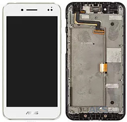Дисплей Asus PadFone S PF500KL (T00N) с тачскрином и рамкой, White