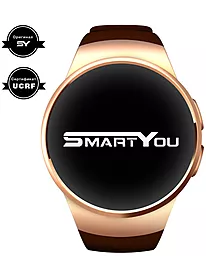 Смарт-часы SmartYou S1 Gold with Brown strap (SWS1G) - миниатюра 2