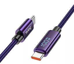 Кабель USB PD Hoco U125 Benefit 100w 5a 1.2m USB Type-C - Type-C cable purple  - миниатюра 3