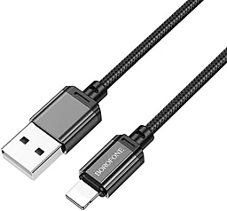 Кабель USB Borofone BX87 Sharp 2.4A Lightning Cable Black - миниатюра 2