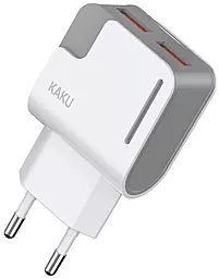 Сетевое зарядное устройство iKaku 2.4a 2xUSB-A ports home charger white (KSC-489 PUYAO)