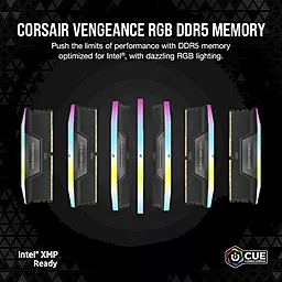 Оперативная память Corsair 64 GB (2x32GB) DDR5 5600 MHz Vengeance RGB Black (CMH64GX5M2B5600C40) - миниатюра 8