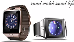 Смарт-часы UWatch Smart DZ09 Silver with Black strap - миниатюра 3