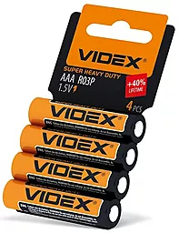 Батарейки Videx R03P / AAA 4шт SHRINK CARD 1.5 V