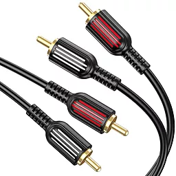 Аудіо кабель Borofone BL13 2xRCA M/M Cable 1.5 м black