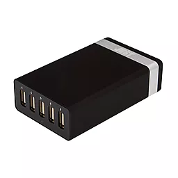 Сетевое зарядное устройство JUST Family Quint USB Wall Charger (8A/40W, 5USB) Black (WCHRGR-FMLY-BLCK) - миниатюра 3