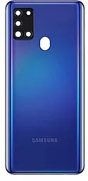 Задняя крышка корпуса Samsung Galaxy A21s A217F со стеклом камеры Original  Blue